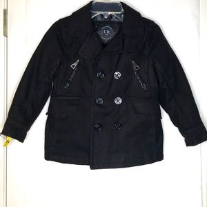 Urban Republic Boys Black Pea Coat